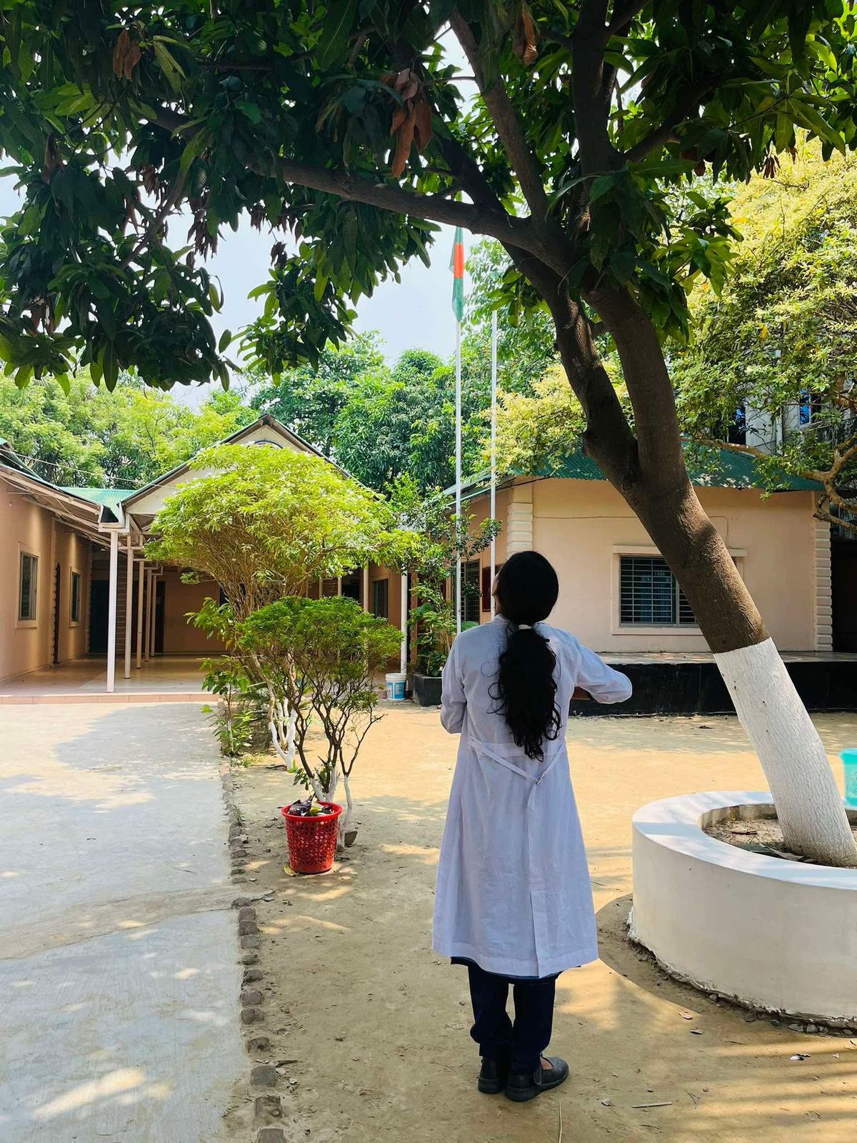 Outdoor learning at school garden